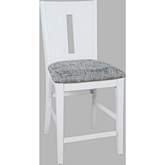 Urban Icon Slotback Counter Stool in White & Grey (Set of 2)